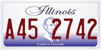 IL license plate A452742