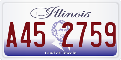 IL license plate A452759