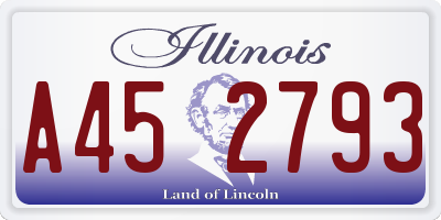 IL license plate A452793