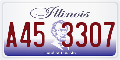 IL license plate A453307