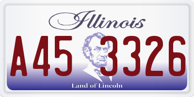 IL license plate A453326