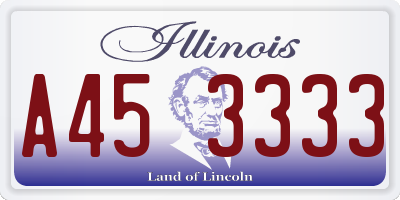 IL license plate A453333