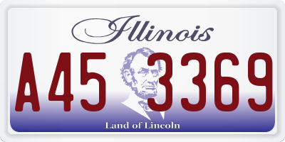 IL license plate A453369