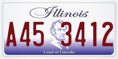 IL license plate A453412