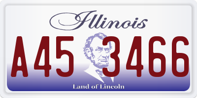 IL license plate A453466