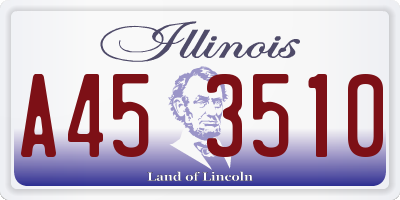 IL license plate A453510