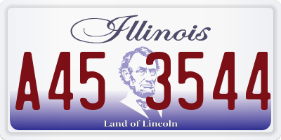 IL license plate A453544