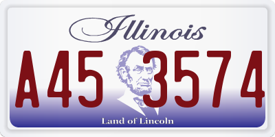 IL license plate A453574