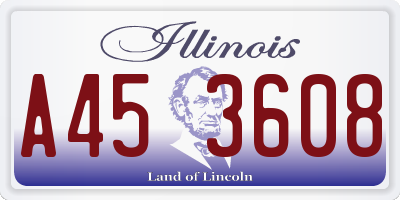 IL license plate A453608