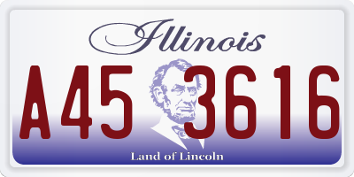 IL license plate A453616