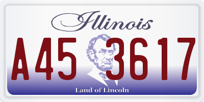 IL license plate A453617