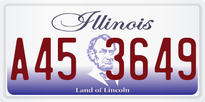 IL license plate A453649