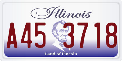 IL license plate A453718