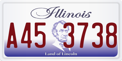 IL license plate A453738