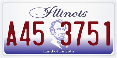 IL license plate A453751