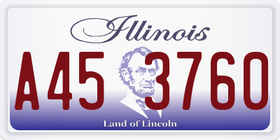 IL license plate A453760