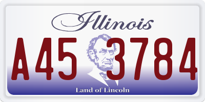 IL license plate A453784