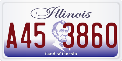 IL license plate A453860