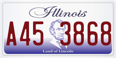 IL license plate A453868
