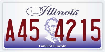 IL license plate A454215