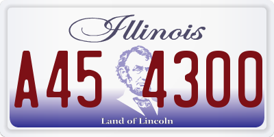 IL license plate A454300