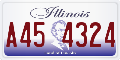 IL license plate A454324