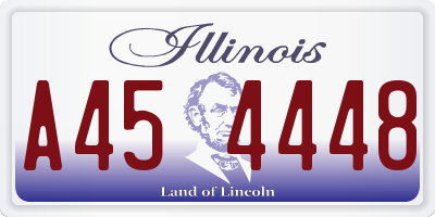 IL license plate A454448