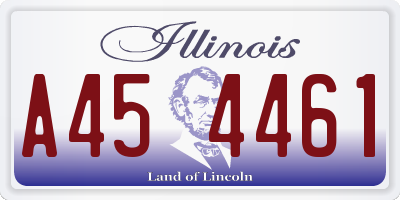 IL license plate A454461