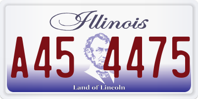 IL license plate A454475