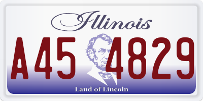 IL license plate A454829