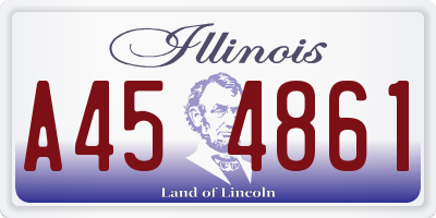 IL license plate A454861