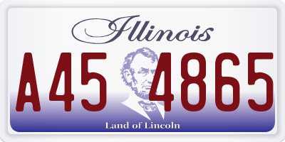 IL license plate A454865