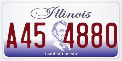 IL license plate A454880