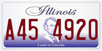 IL license plate A454920