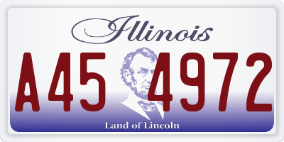 IL license plate A454972