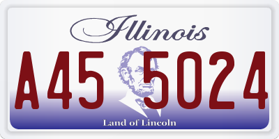 IL license plate A455024