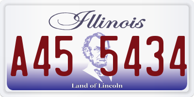 IL license plate A455434