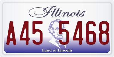 IL license plate A455468