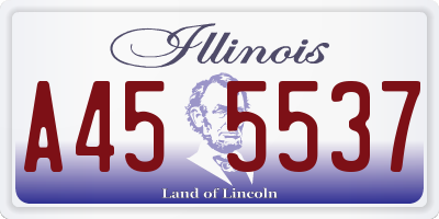 IL license plate A455537