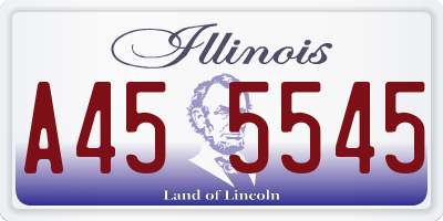 IL license plate A455545
