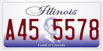 IL license plate A455578