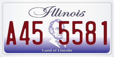 IL license plate A455581