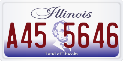IL license plate A455646