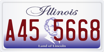 IL license plate A455668
