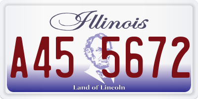 IL license plate A455672