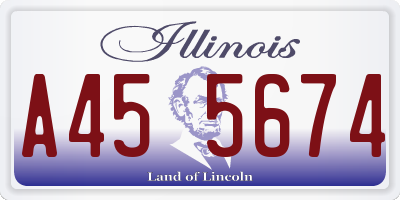 IL license plate A455674
