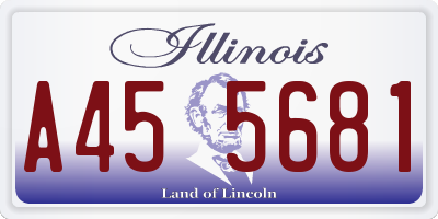 IL license plate A455681