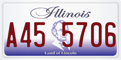IL license plate A455706