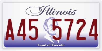 IL license plate A455724