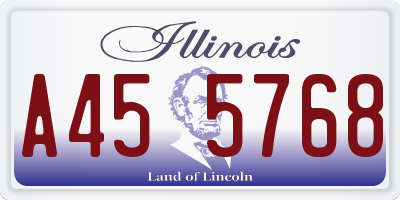 IL license plate A455768